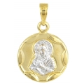 Child Pendant Gold K14 two sides