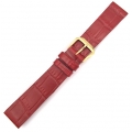 Leather Strap TZEVELION ART410 red crocodile 18mm