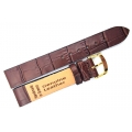 Λουράκι Δερμάτινο καφέ κροκό 18mm TZEVELION ART410 Brown