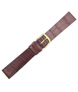 Λουράκι Δερμάτινο καφέ κροκό 18mm TZEVELION ART410 Brown 2