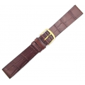 Leather Strap TZEVELION ART410 brown crocodile 18mm