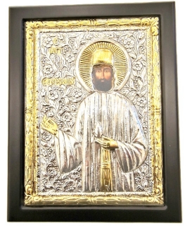 Ασημένια Εικόνα 925° Αγιος Εφραίμ 19x24cm