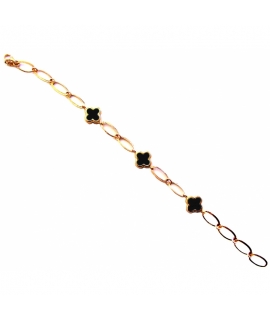 Bracelet gold Κ14 "turquoise crosses" 2