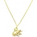 Necklace Silver "Swan" goldplated