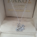 Necklace Silver "Swan" goldplated