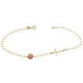 Bracelet Gold ''Eye and Cross''
