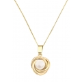 Necklace gold Κ14 pearl