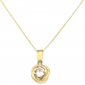 Pendant gold Κ14 center zircon