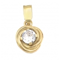 Pendant gold Κ14 center zircon