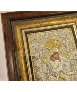 Silver icon 'MARY AksionEsti' glass  2