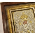 Silver icon 'MARY AksionEsti' glass 