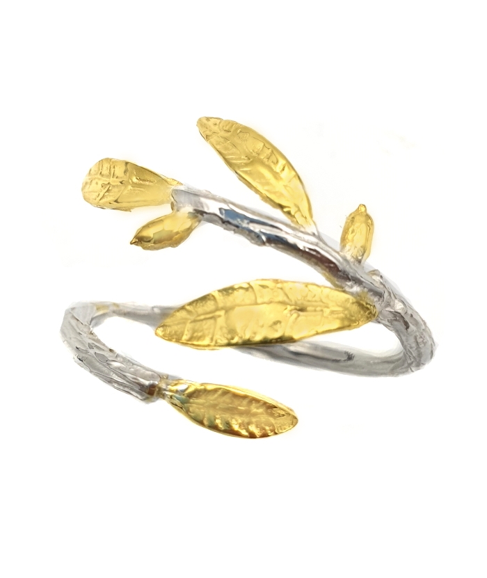 Ring Silver 925° "Leafs"