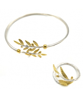 Bracelet Silver "Leafs"