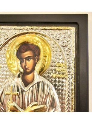 Silver icon 925° Saint John Russian 19x24cm goldplated 2