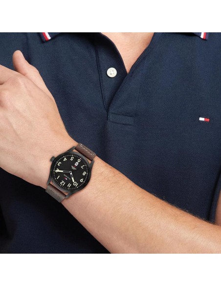 TOMMY HILFIGER 1710560 Forrest Leather Strap