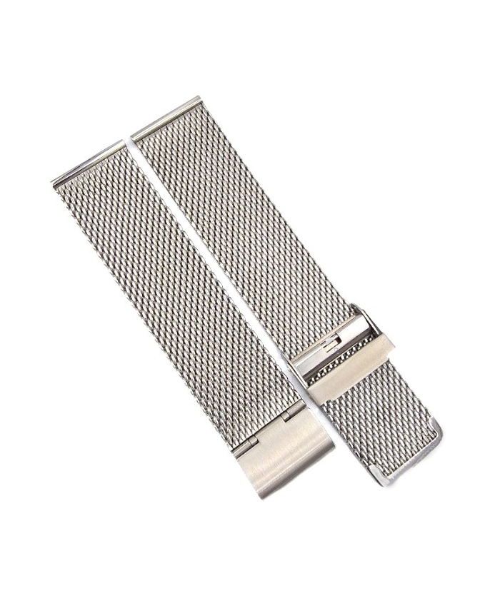 Μπρασελέ Ατσάλινο Mesh 22mm Tzevelion Mesh Silver 01