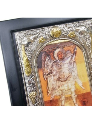 Silver icon 925° Michail Panormitis 15x18cm 2