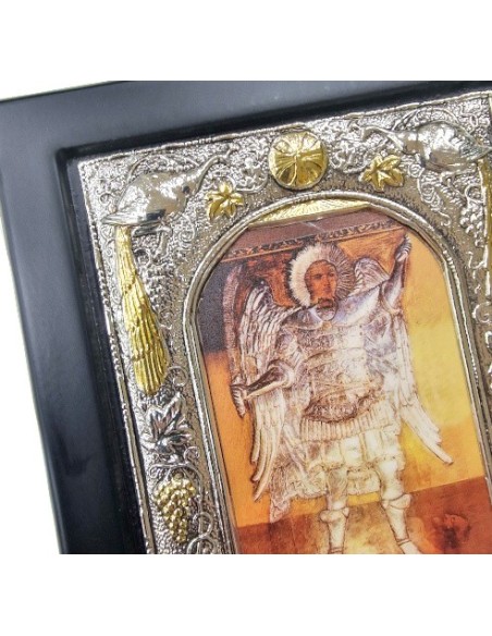 Silver icon 925° Michail Panormitis 15x18cm