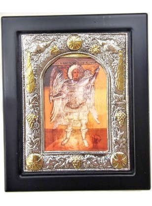 Silver icon 925° Michail Panormitis 15x18cm