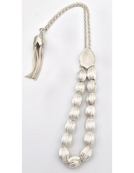 Rosary Silver 925 with oval 15 balls