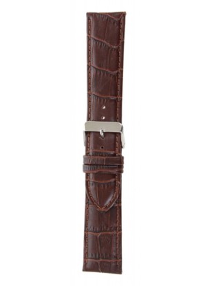 Leather Strap TZEVELION ART409 Black crocodile 20/22mm