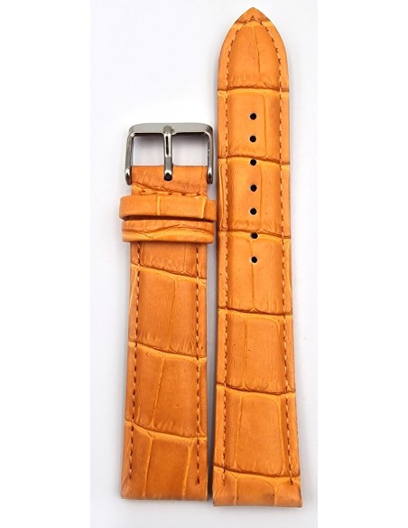 Leather Strap TZEVELION ART409 orange 20mm