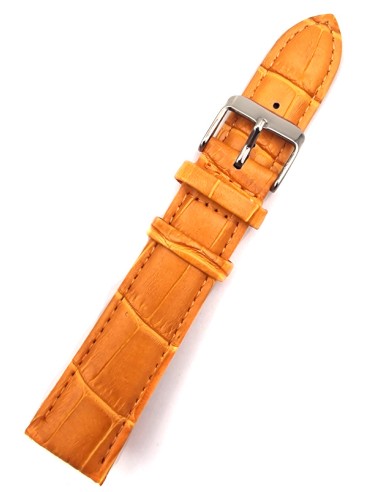 Leather Strap TZEVELION ART409 orange 20mm