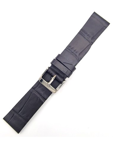 Leather Strap TZEVELION ART410 Black crocodile...
