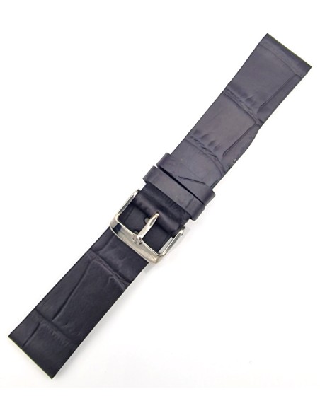 Leather Strap TZEVELION ART410 Black crocodile 20mm