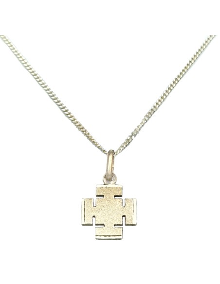 Cross Silver 925 Unisex macif type patte with chain