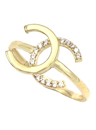 Ring gold K14 logo Chanel
