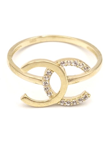 Δαχτυλίδι Χρυσό K14 με logo Chanel