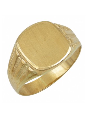 Ring Men's gold K14 oval