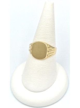 Ring Men's gold K14 oval 2