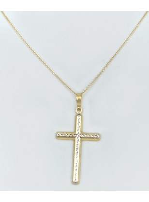 Cross Gold K14 with whitegold details 2