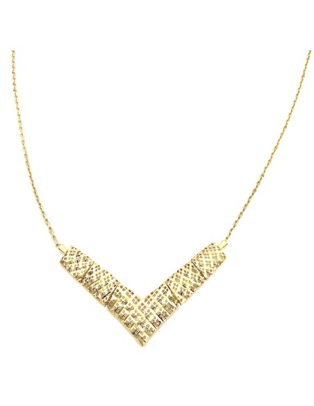 Necklace Gold Κ14 Figure V