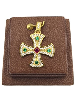Cross Gold K14 Byzantine type pattee 2
