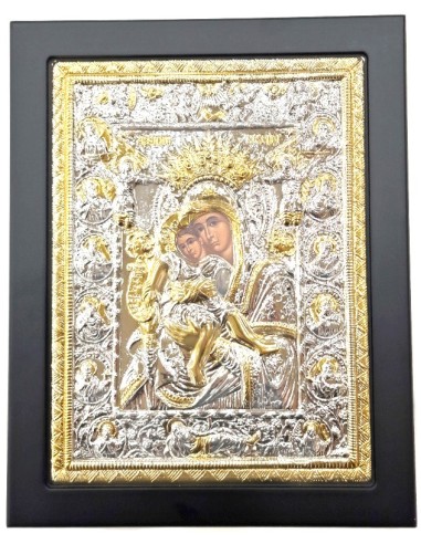 Ασημένια Εικόνα 925 Παναγία Άξιον Εστί 30x40cm