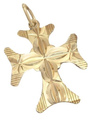Antique Gold handmade cross  «Loukia»