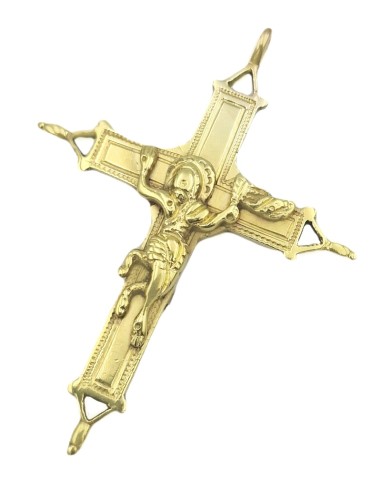 Antique handmade cross Gold K14 Hydras design