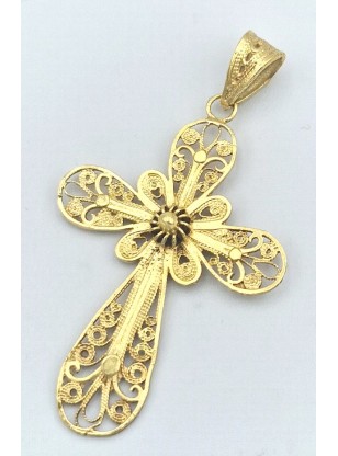 Antique Gold κ14 handmade cross Filigram 2