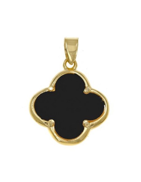 Κολιέ με Ασημένιο 925° σταυρό επίχρυσο τύπου Van Cleef