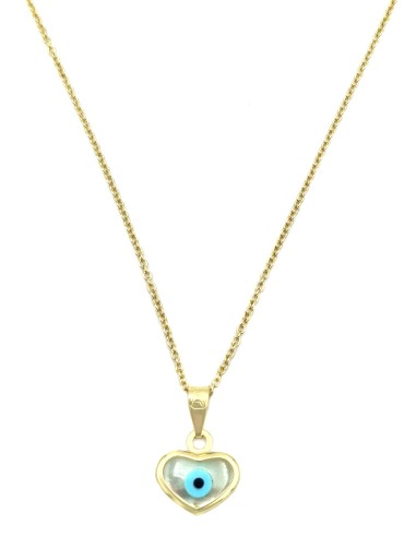 Necklace Gold K9 Eye white