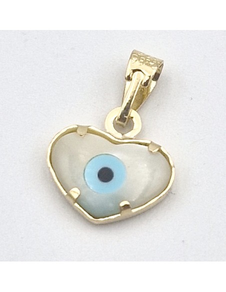 Necklace Gold K9 Eye white