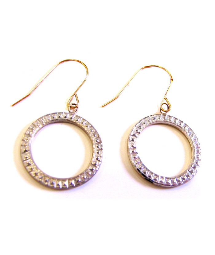 Earrings hanging gold 'Cycles'