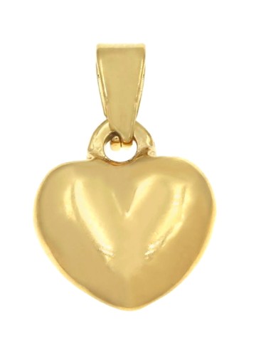 Pendant Gold Κ14 heart two sides