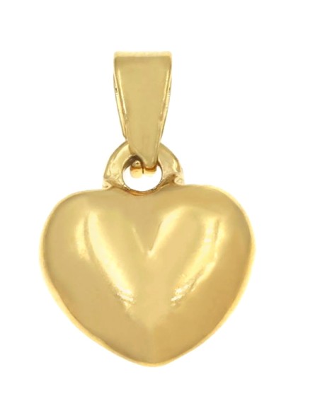 Pendant Gold Κ14 heart two sides