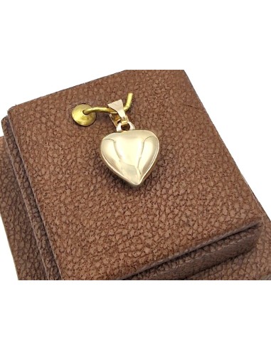 Pendant Gold Κ14 heart two sides