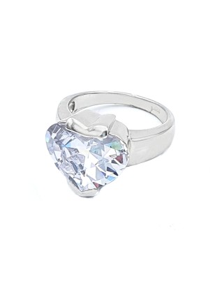 Ring Silver 925 heart red zircon