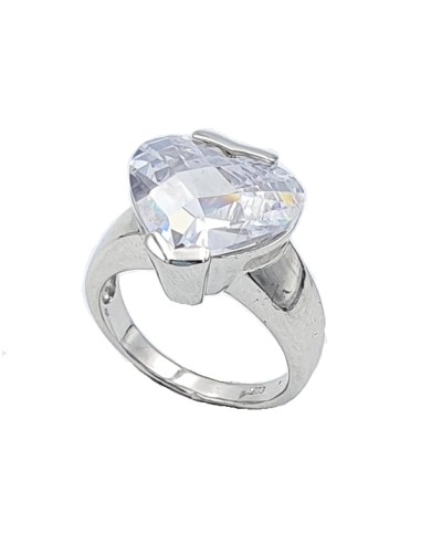Ring Silver 925 heart red zircon